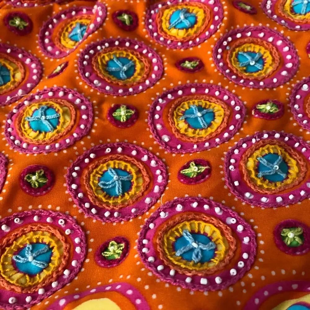 Planet Sea Infant Girl Swimwear Embroidered Stitching Orange Size 12 Months - Picture 6 of 7